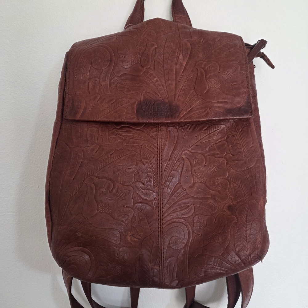 Elegant Brown Leather Backpack